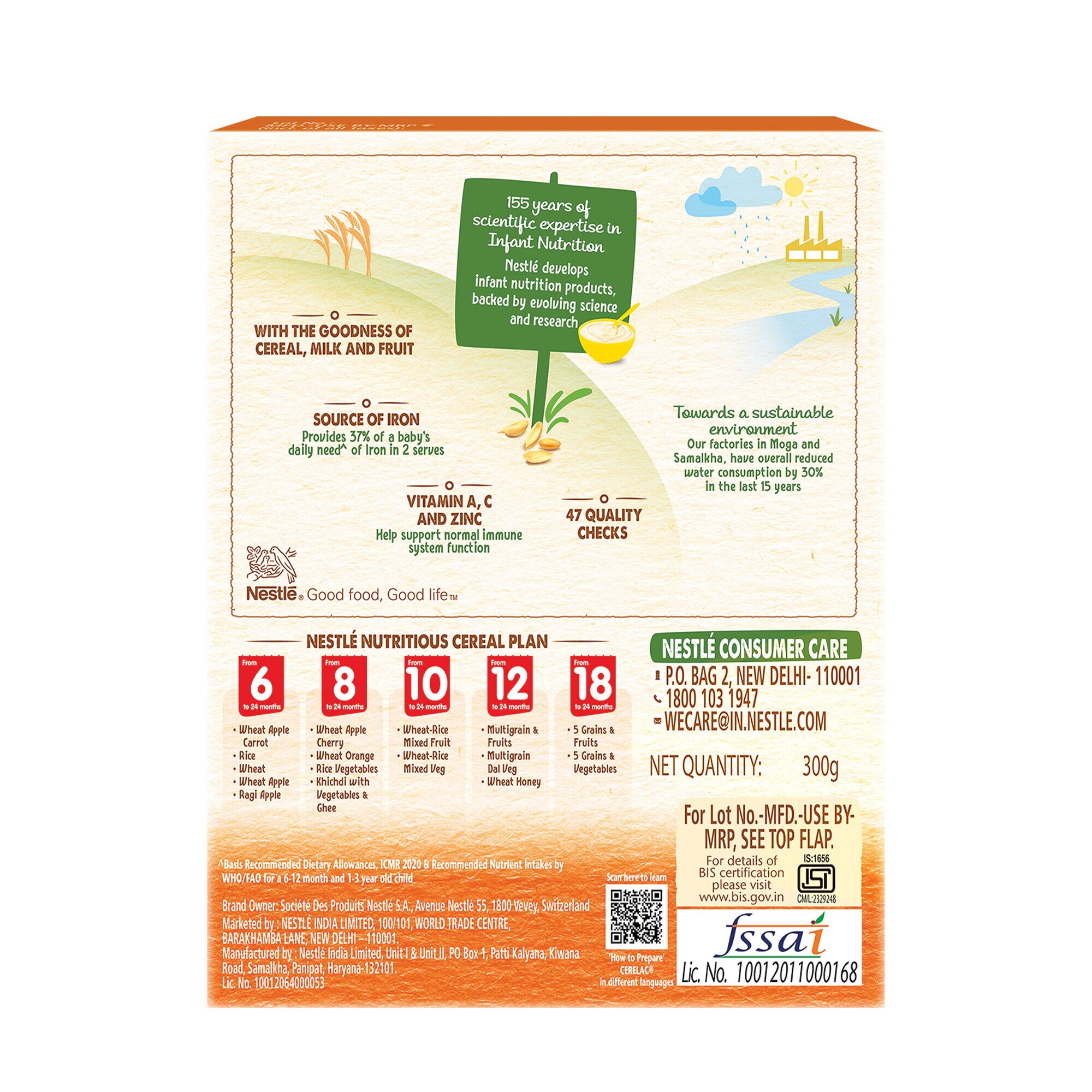 Nestlé Cerelac Wheat Orange Back