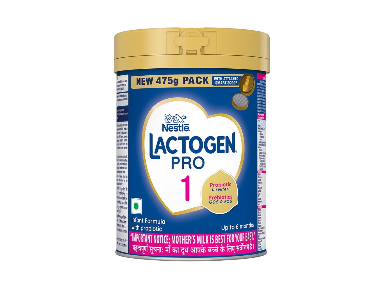 Lactogen Pro Stage 1, 475g Tin Pack with Smartlid