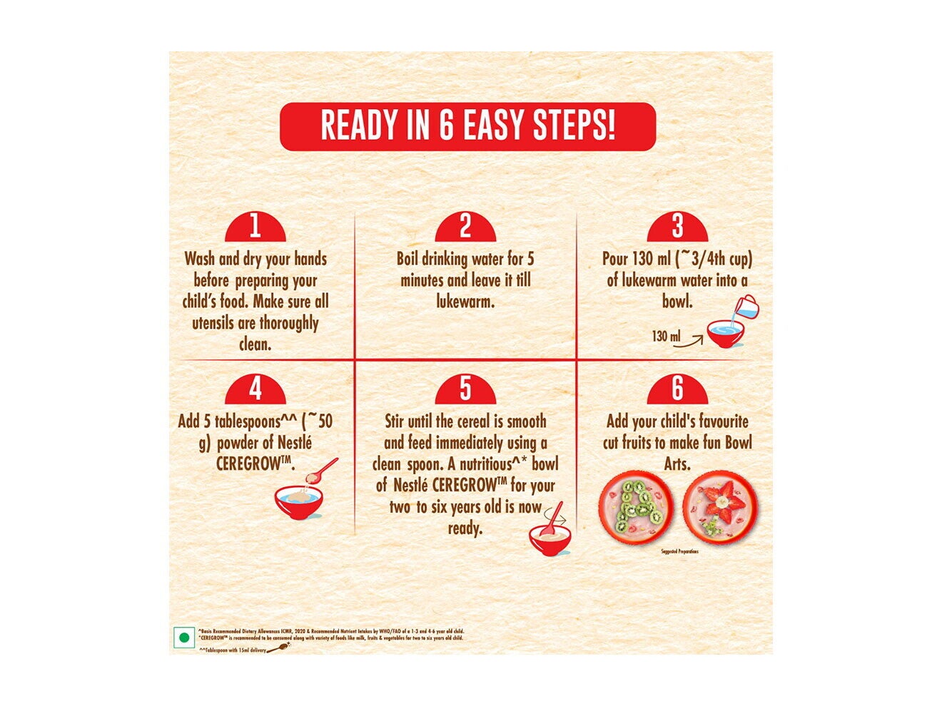 Nestlé Ceregrow No Refined Sugar Method Of Perparation