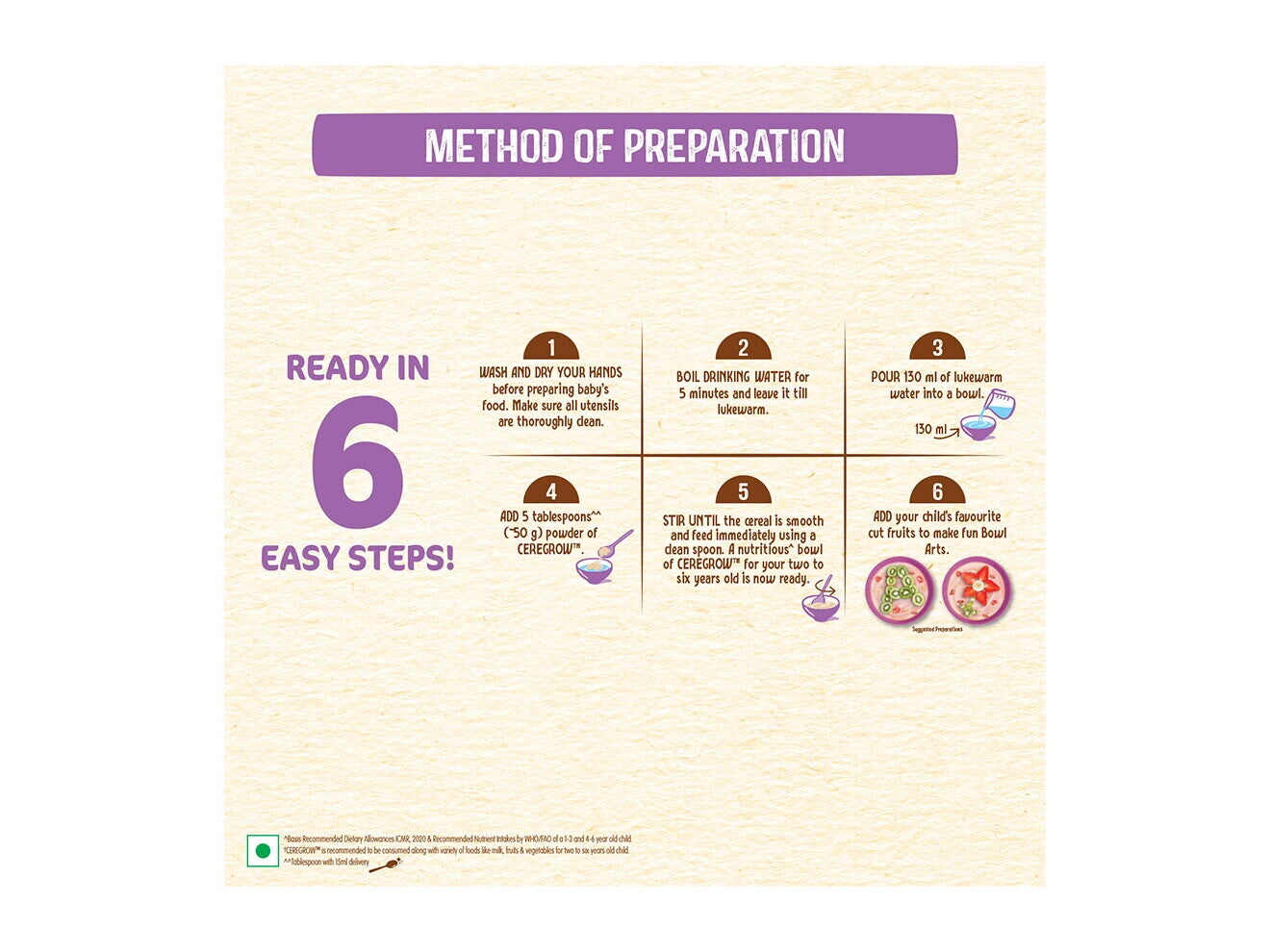 Nestlé Ceregrow Method Of Perparation