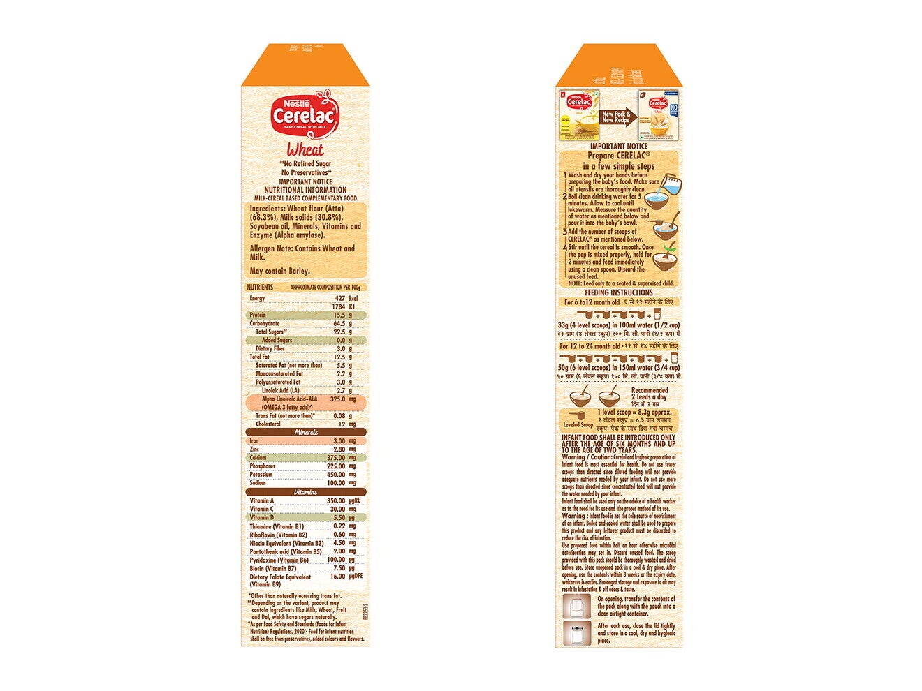 nestle cerelac for 1 year baby