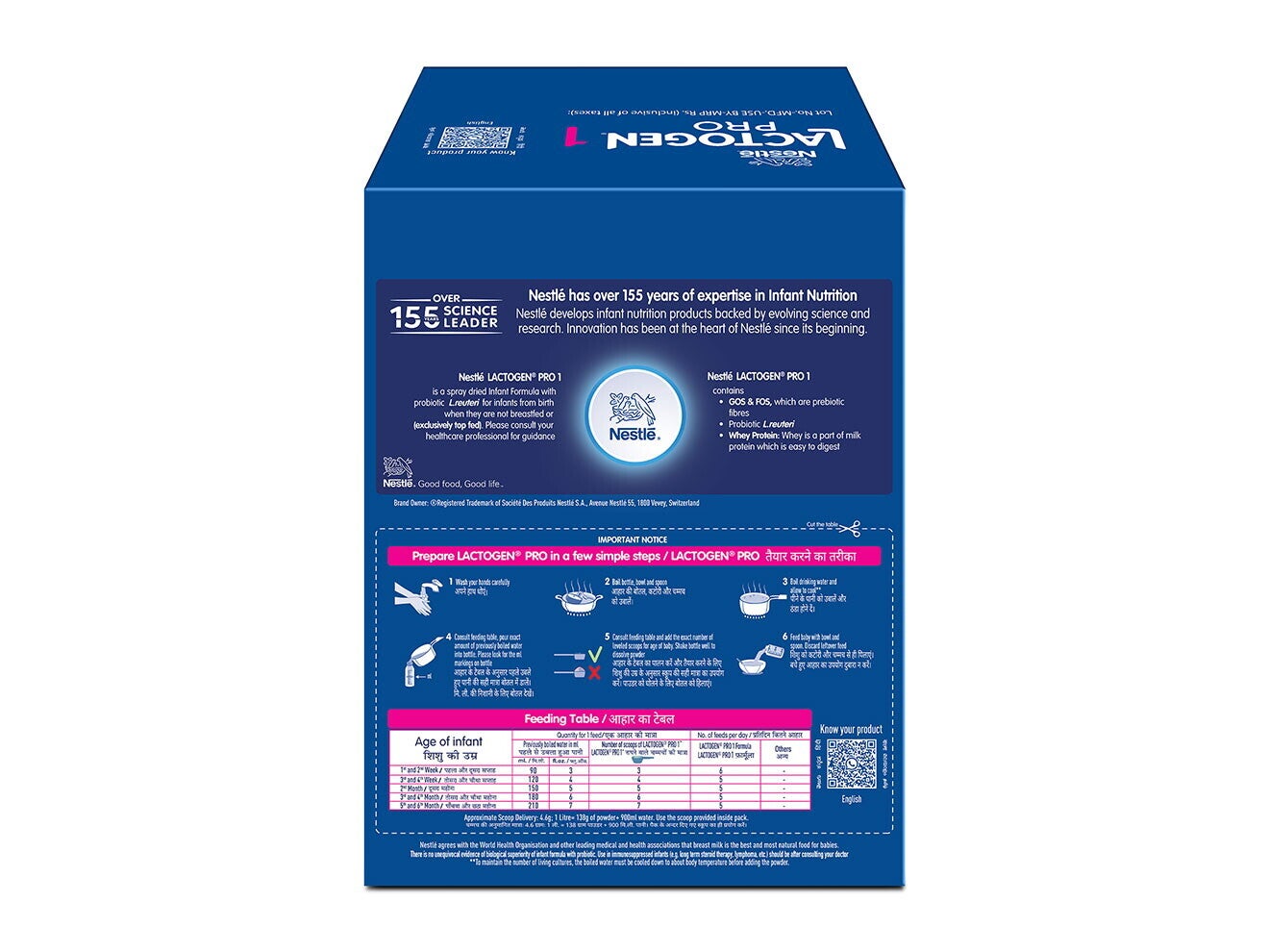 Nestlé Lactogen Pro 1 1.2kg Back