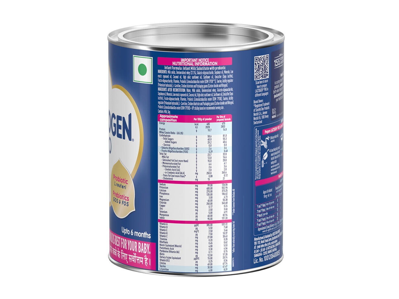 Nestlé Lactogen Pro 1 400 Grams Sides