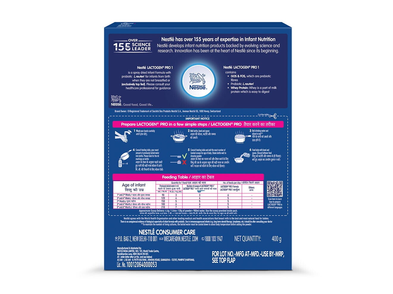 Nestlé Lactogen Pro 1 Back