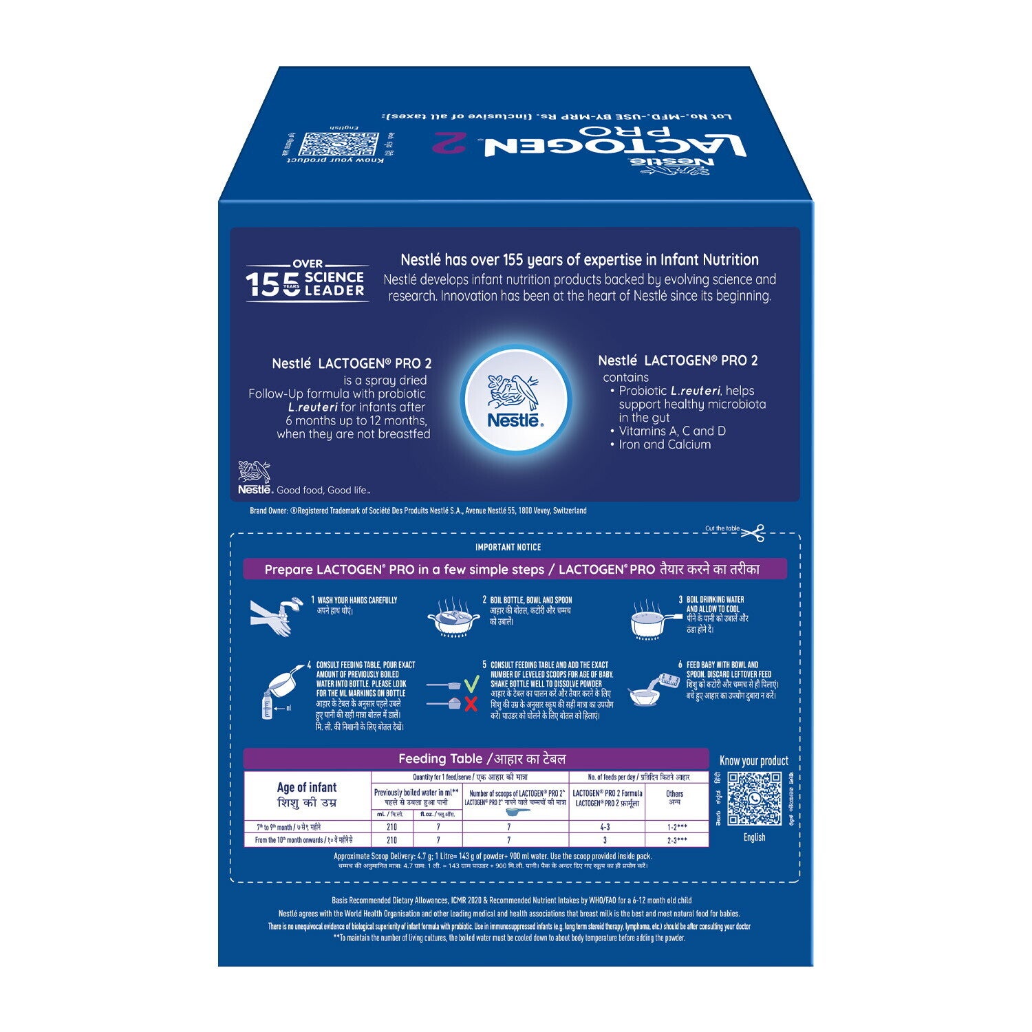 Nestlé Lactogen Pro 2 1.2Kg Back