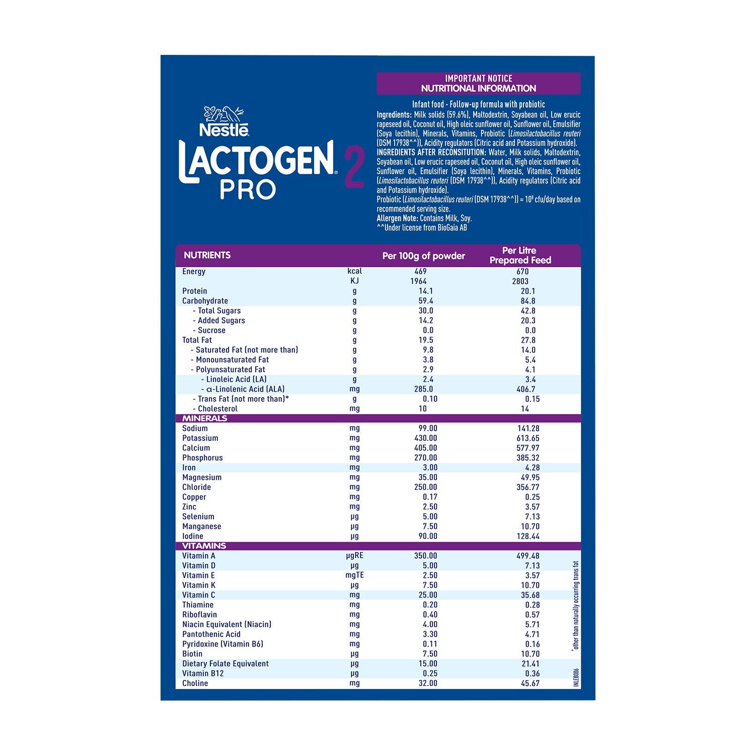 Nestlé Lactogen Pro 2 1.2Kg Important Notice 2