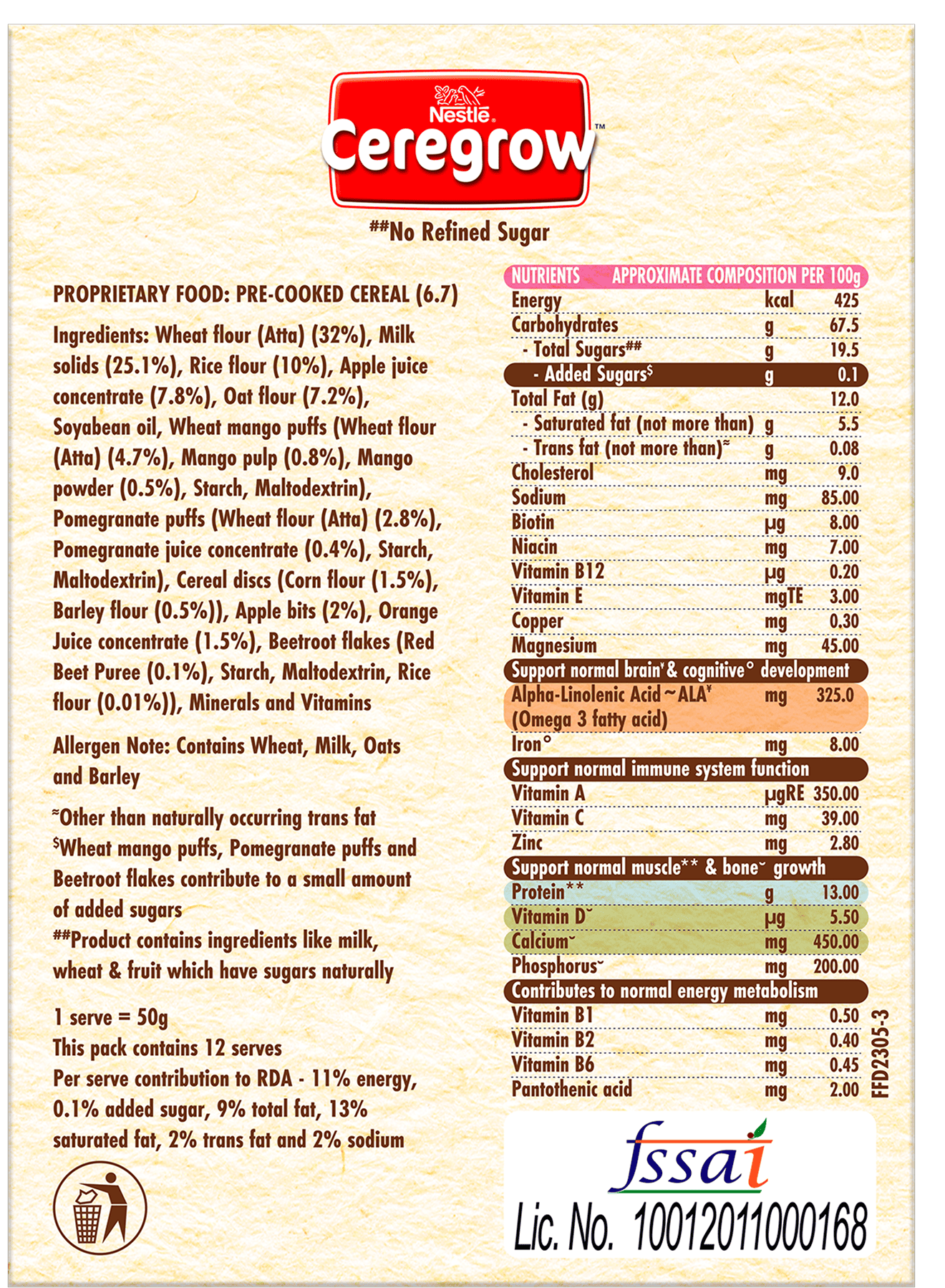 Ceregrow Multigrain Cereal Left