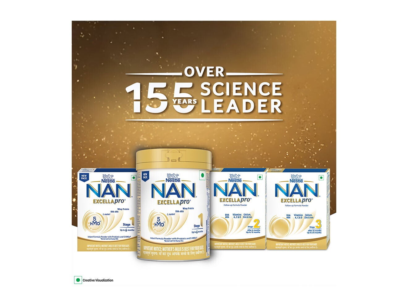 Nestlé Nan Excella Pro 400 Grams Tin Leader Over 155 Years