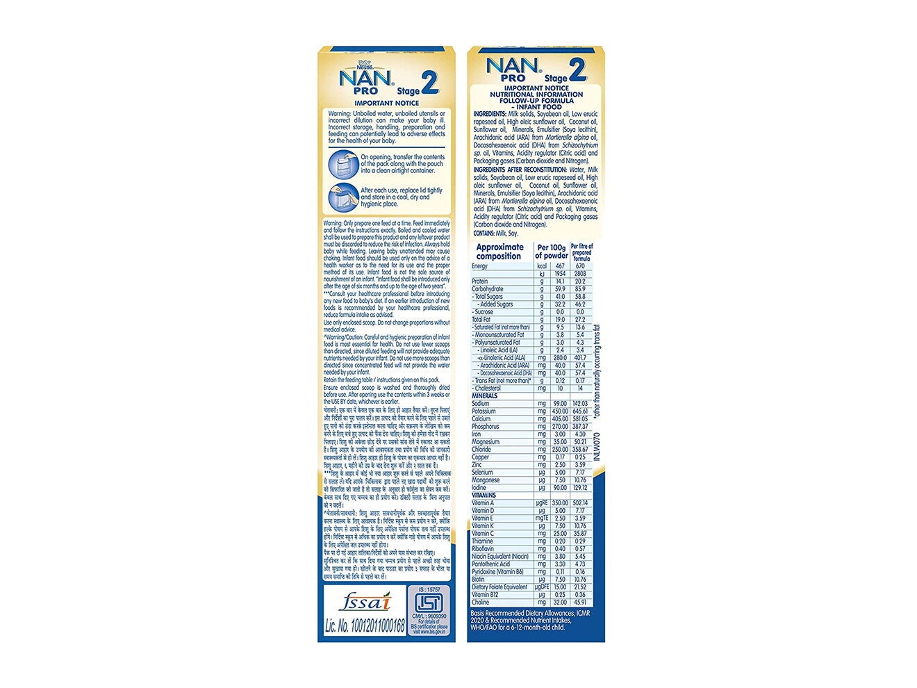 Nestlé Nan Pro Stage 2 400 Grams Side