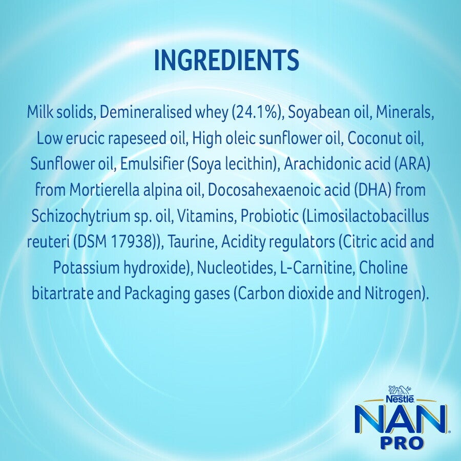 Nestlé Nan Pro Stage1 1.2Kg Ingredients
