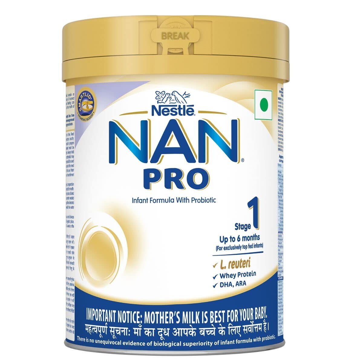 Nestlé Nan Pro Stage 1 400 Grams Tin Front