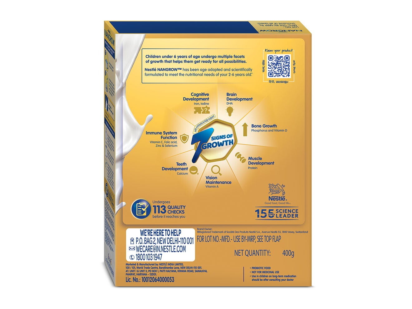 Nestlé Nangrow 400 Grams Back