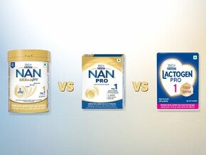 NAN EXCELLA PRO 1 vs NAN PRO 1 vs LACTOGEN PRO 1