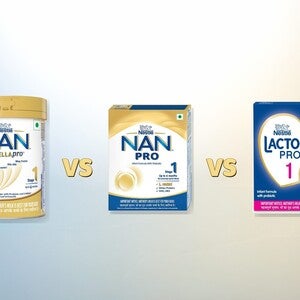 NAN EXCELLA PRO 1 vs NAN PRO 1 vs LACTOGEN PRO 1