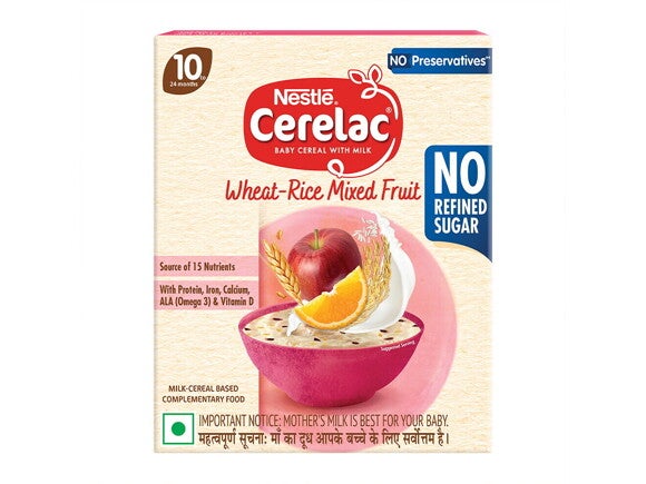 CERELAC 3 Wheat Rice Mix Fruit Zero Sugar